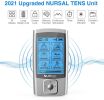 TEC.BEAN EMS TENS Unit Muscle Stimulator with 16 Modes;  Rechargeable TENS Machine;  8 Pcs Electrode Pads