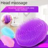 2 pcs Silicone Head Massager Hair Combs Shampoo Scalp Massage Hair Washing Comb Body Shower Brush Bath Spa Slimming Beauty Tools