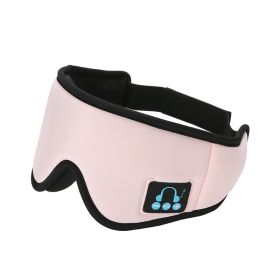 3D Stereo Eyeglasses Luminous Breathable Sleep Dual Ear Music Telephone Eyeglasses Music Call Eye Mask (Color: Pink)