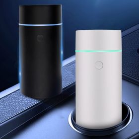 Car Diffuser Aroma Ultrasonic Water Mist Humidifier Lighting Oils Diffuser Car Aroma Diffuser Humidifier (Color: White)