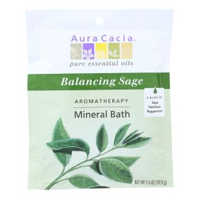 Aura Cacia - Aromatherapy Mineral Bath - 2.5 Oz - Case Of 6 (Scent: Balancing Sage)