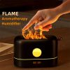 3D Flame Humidifier, Portable Silent Aromatherapy Essential Oil Diffuser With Flame Night Light For Home, Office, Kids Bedroom